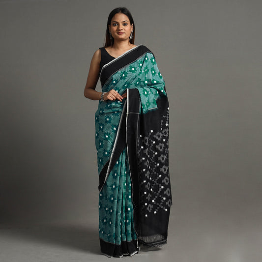 Multicolor - Pochampally Double Ikat Handloom Cotton Saree
