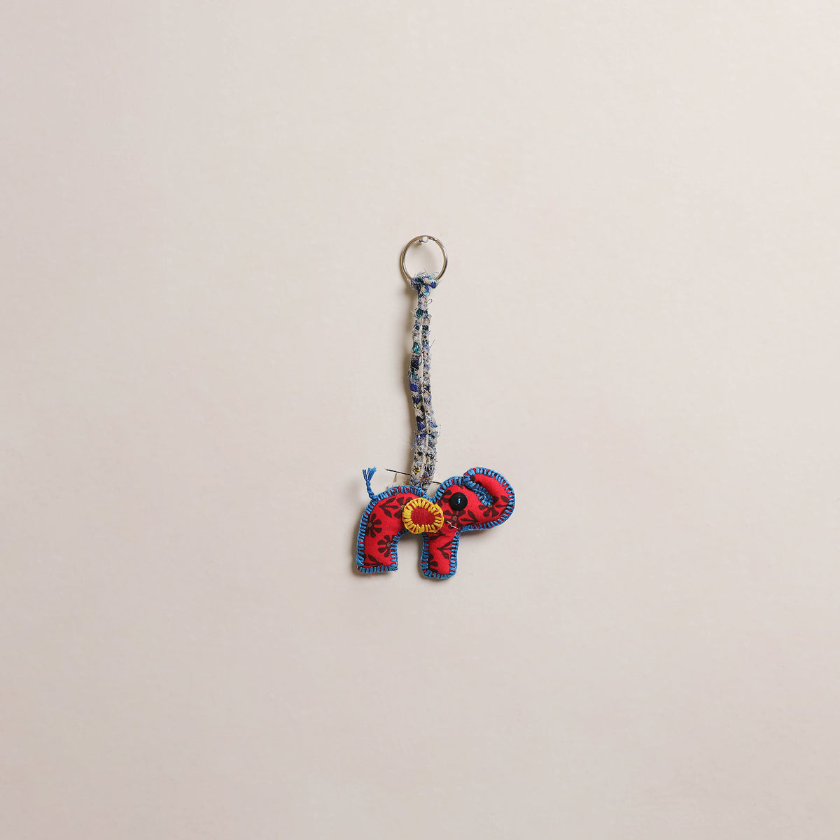 Elephant - Fabart Hand Threadwork Funky Keychain 21