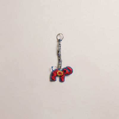 Elephant - Fabart Hand Threadwork Funky Keychain 21