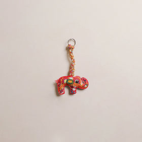 Elephant - Fabart Hand Threadwork Funky Keychain 22