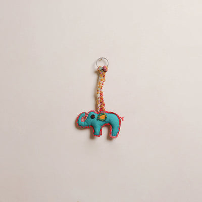 Elephant - Fabart Hand Threadwork Funky Keychain 22