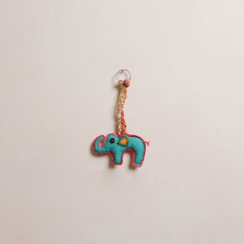 Elephant - Fabart Hand Threadwork Funky Keychain 22