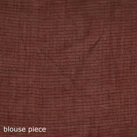 Red - Nazaakat Kota Doria Cotton Plain Saree with Blouse & Jewellery Set 172