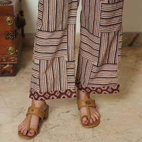 Red - Bagru Block Printed Cotton Kurta with Palazzo & Kota Doria Dupatta Set 10