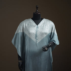 Modal Silk Shibori Bandhani Long Kaftan 02