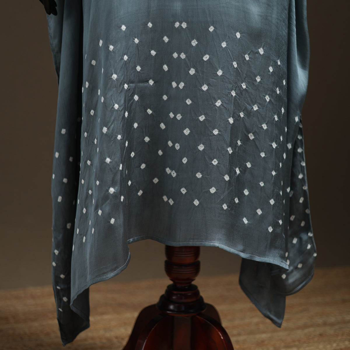 Modal Silk Shibori Bandhani Long Kaftan 02
