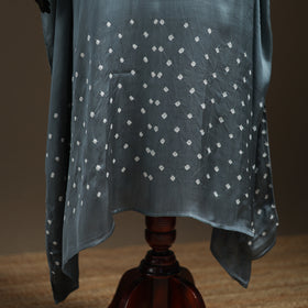 Modal Silk Shibori Bandhani Long Kaftan 02