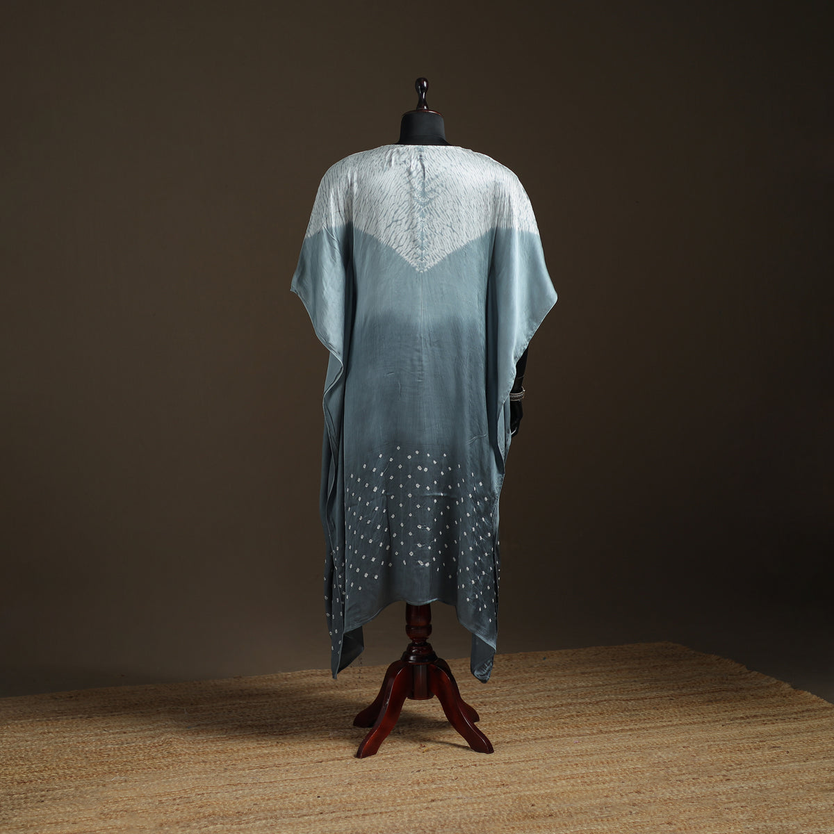 Modal Silk Shibori Bandhani Long Kaftan 02