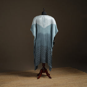 Modal Silk Shibori Bandhani Long Kaftan 02