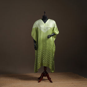 Modal Silk Shibori Bandhani Long Kaftan 03