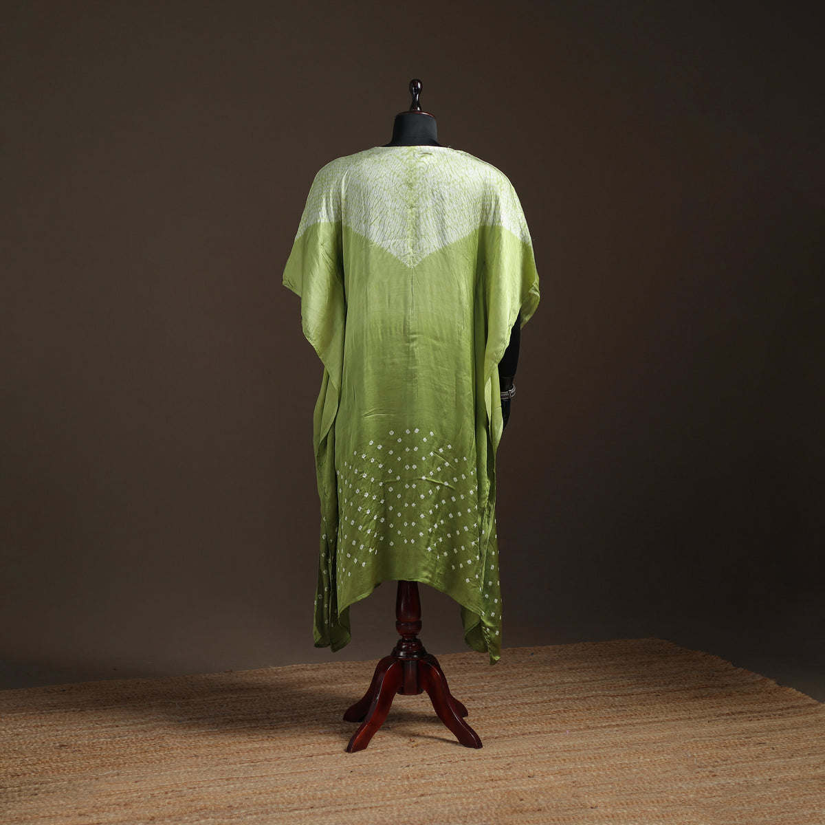 Modal Silk Shibori Bandhani Long Kaftan 03