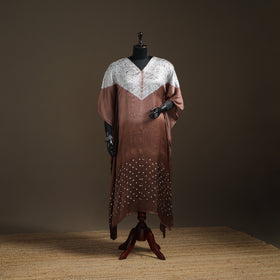 Modal Silk Shibori Bandhani Long Kaftan 04