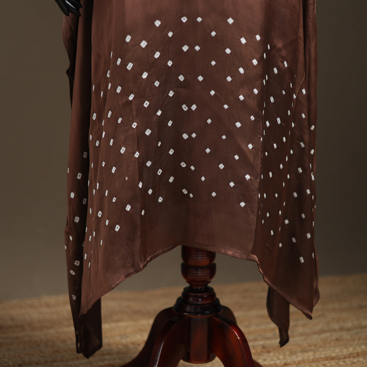 Modal Silk Shibori Bandhani Long Kaftan 04