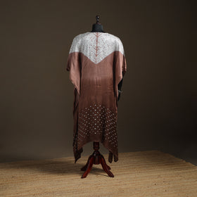 Modal Silk Shibori Bandhani Long Kaftan 04