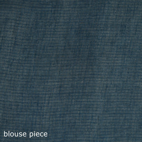 Blue - Nazaakat Kota Doria Cotton Plain Saree with Blouse & Jewellery Set 177
