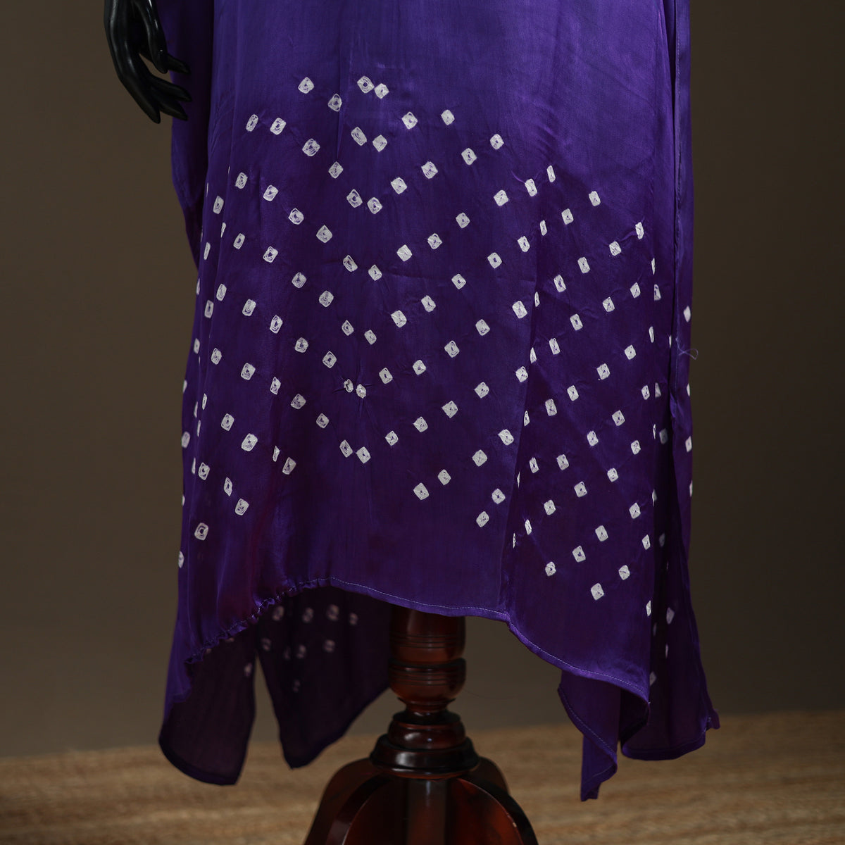 Modal Silk Shibori Bandhani Long Kaftan 05