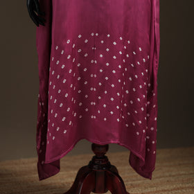 Modal Silk Shibori Bandhani Long Kaftan 06