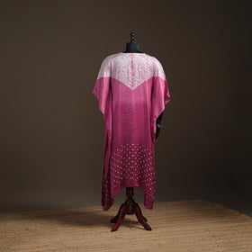 Modal Silk Shibori Bandhani Long Kaftan 06
