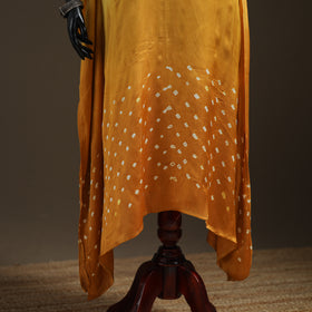 Modal Silk Shibori Bandhani Long Kaftan 07