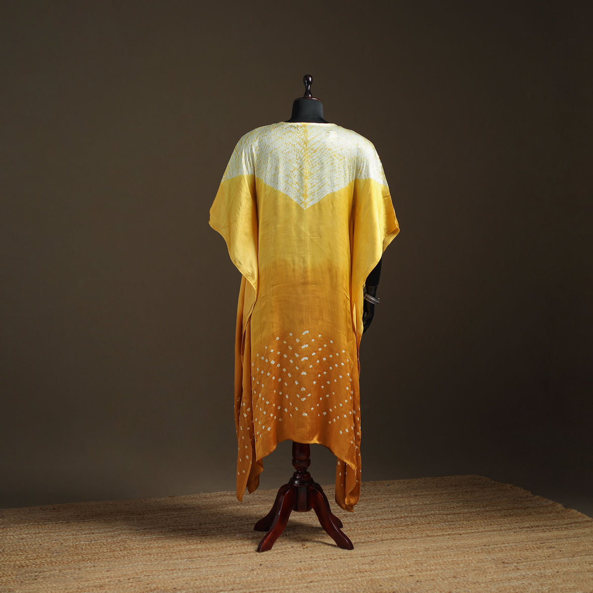 Modal Silk Shibori Bandhani Long Kaftan 07