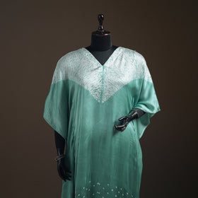 Modal Silk Shibori Bandhani Long Kaftan 08