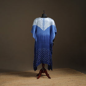 Modal Silk Shibori Bandhani Long Kaftan 09