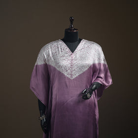 Modal Silk Shibori Bandhani Long Kaftan 10