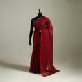 Red - Nazaakat Kota Doria Cotton Plain Saree with Blouse & Jewellery Set 180