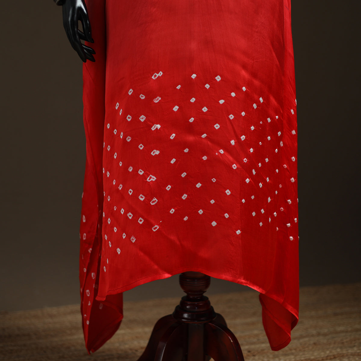 Modal Silk Shibori Bandhani Long Kaftan 11