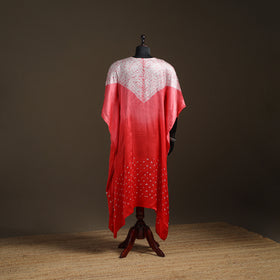 Modal Silk Shibori Bandhani Long Kaftan 11