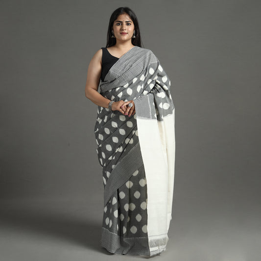 Pochampally Ikat Weave Pure Handloom Cotton Saree 05