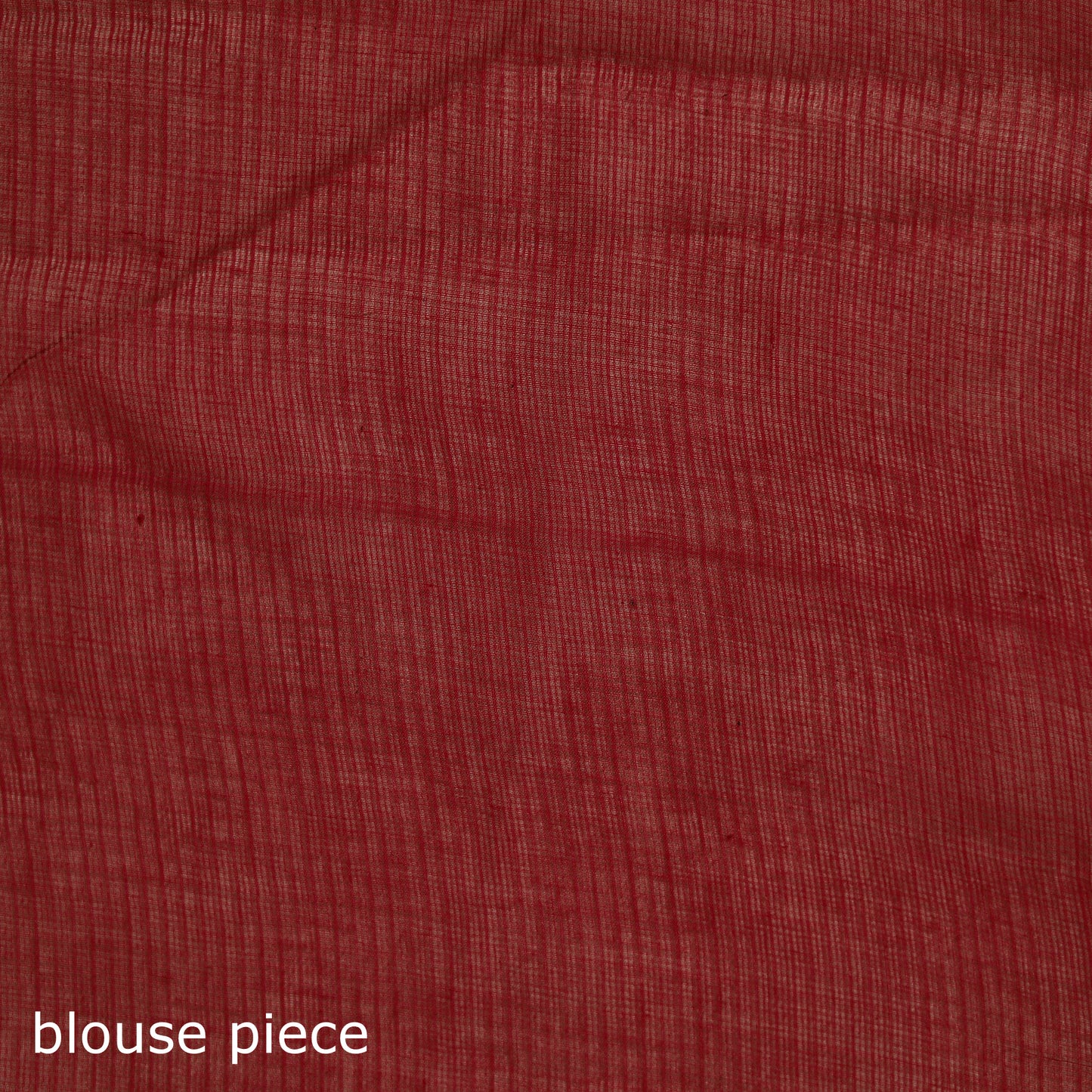 Red - Nazaakat Kota Doria Cotton Plain Saree with Blouse & Jewellery Set 186