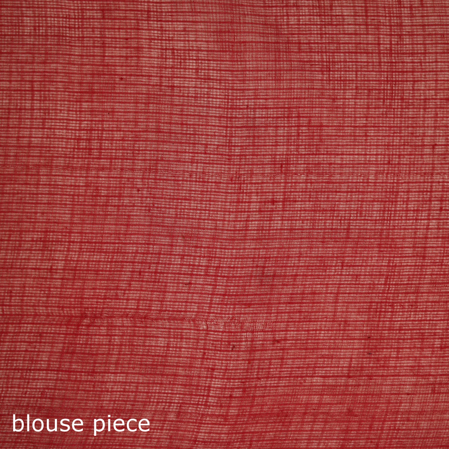 Red - Nazaakat Kota Doria Cotton Plain Saree with Blouse & Jewellery Set 187