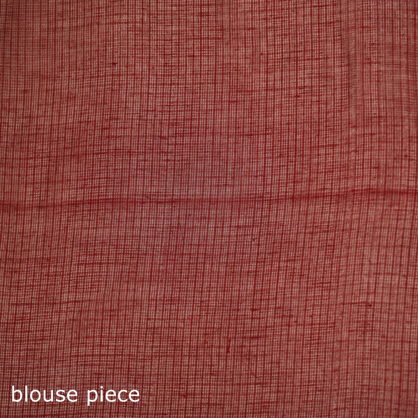 Red - Nazaakat Kota Doria Cotton Plain Saree with Blouse & Jewellery Set 190