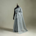 Grey - Nazaakat Kota Doria Cotton Plain Saree with Blouse & Jewellery Set 191