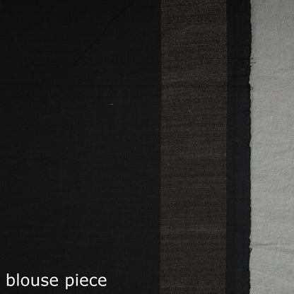 Black - Pochampally Ikat Weave Pure Handloom Cotton Saree 09