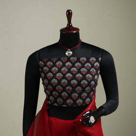 Red - Nazaakat Kota Doria Cotton Plain Saree with Blouse & Jewellery Set 192