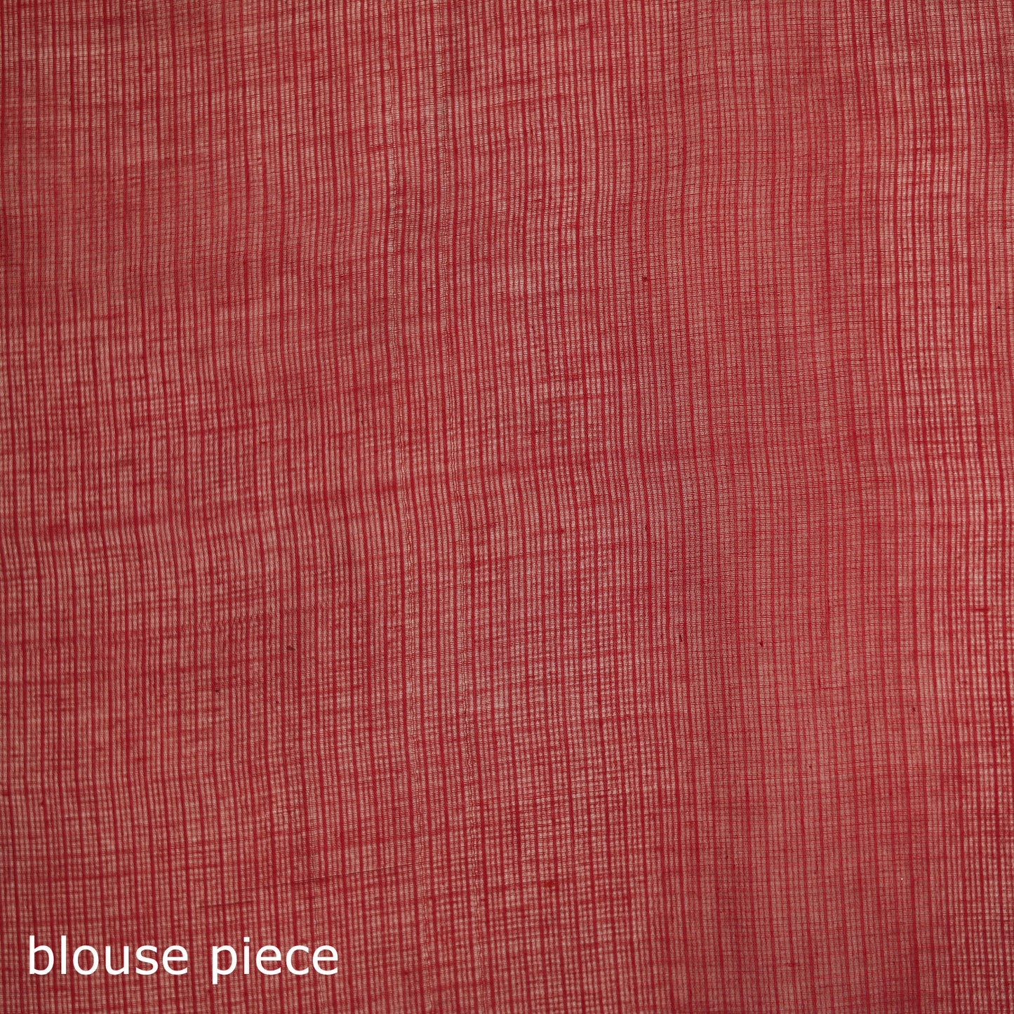 Red - Nazaakat Kota Doria Cotton Plain Saree with Blouse & Jewellery Set 193