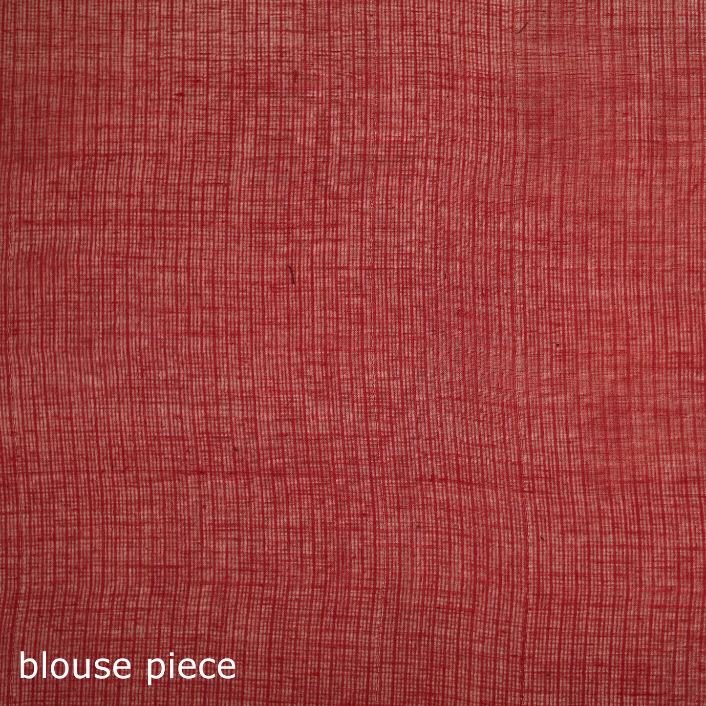 Red - Nazaakat Kota Doria Cotton Plain Saree with Blouse & Jewellery Set 194