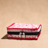 Pink - Handmade 4 Pockets Cotton Jewelry Bag 31