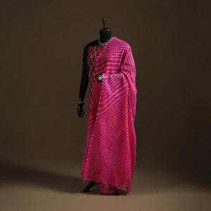 Kota Doria Cotton Tie-Dye Leheriya Dupatta with Tassels 06