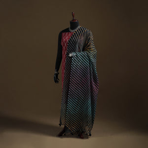 Kota Doria Cotton Tie-Dye Leheriya Dupatta with Tassels 07