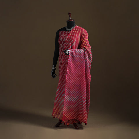 Kota Doria Cotton Tie-Dye Leheriya Dupatta with Tassels 08