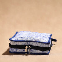 Blue - Handmade 4 Pockets Cotton Jewelry Bag 41