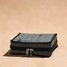 Grey Handmade 4 Pockets Cotton Jewelry Bag 42 