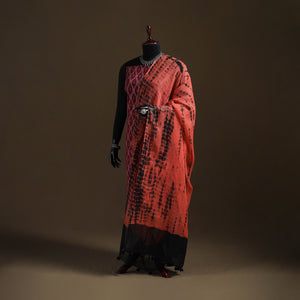 Kota Doria Cotton Tie-Dye Shibori Dupatta with Tassels 11