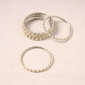  Hapur Flower Beadwork Bangles by Aagaz (Set of 6) 