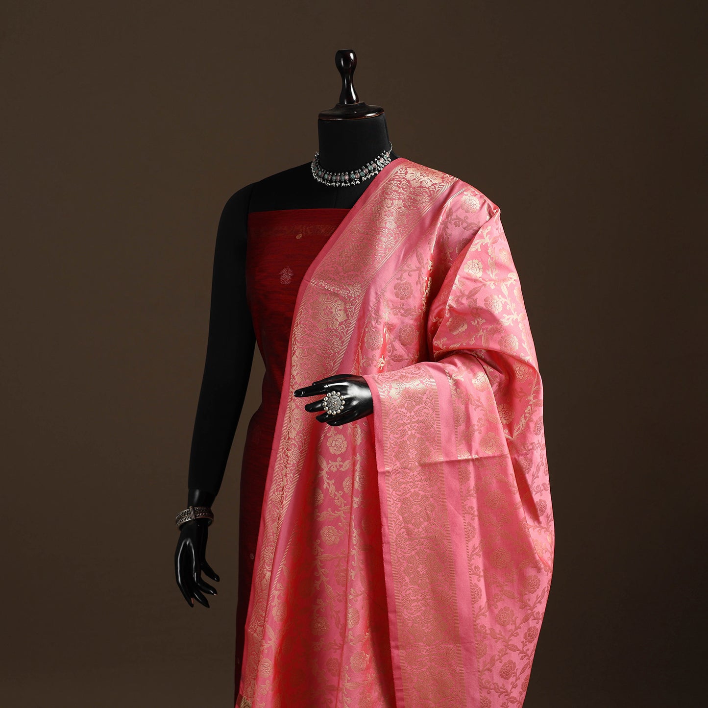 Zari Work Banarasi Silk Dupatta 02