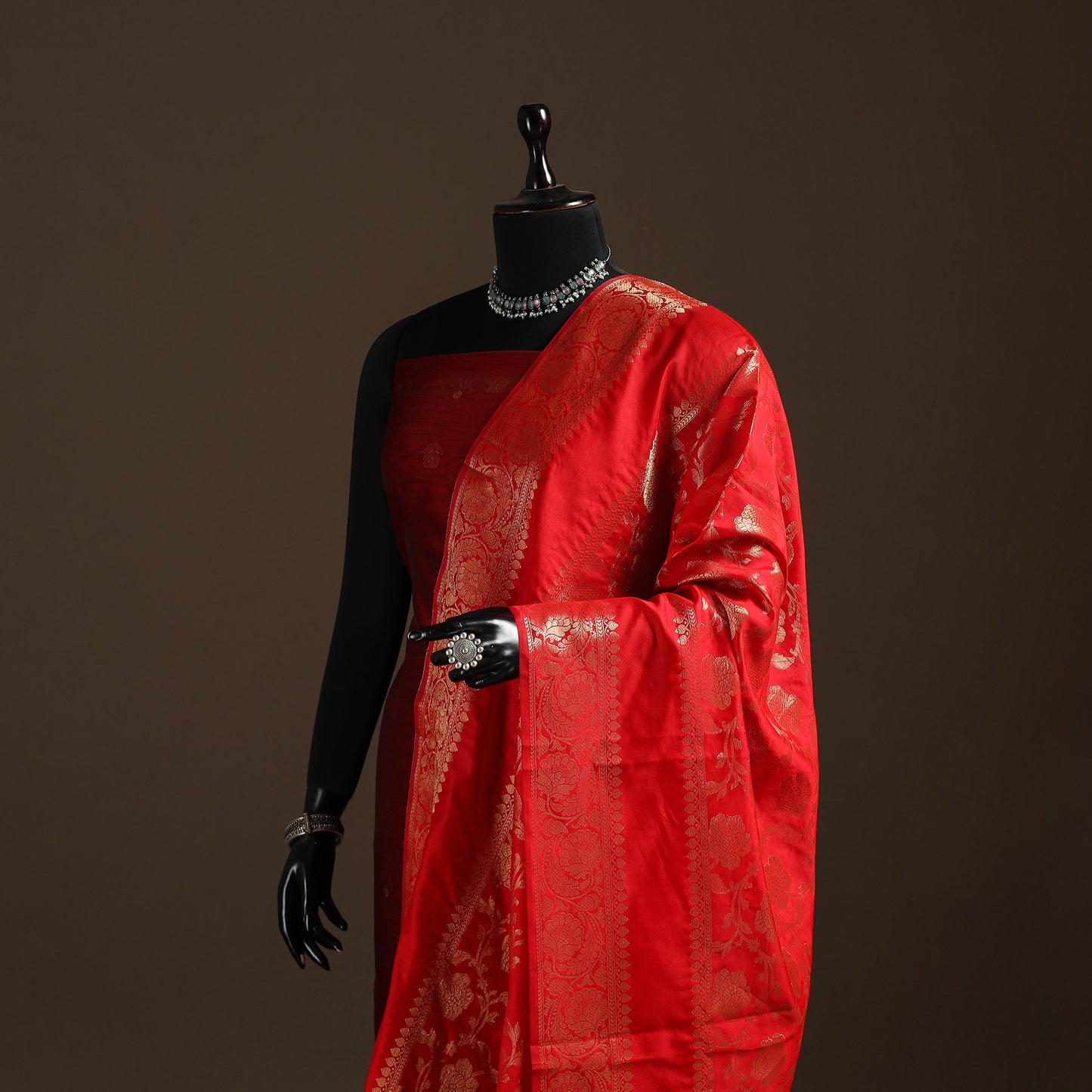 Zari Work Banarasi Silk Dupatta 08