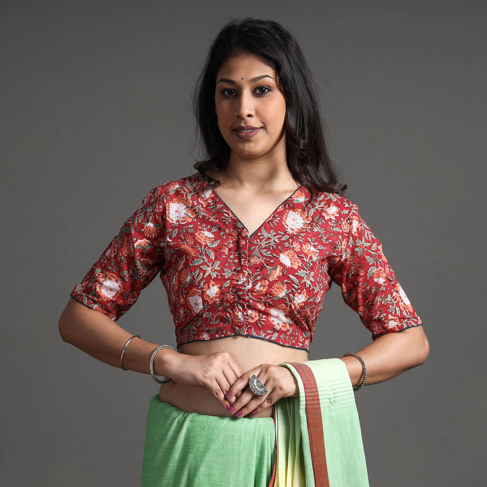 Sanganeri Stitched Blouse